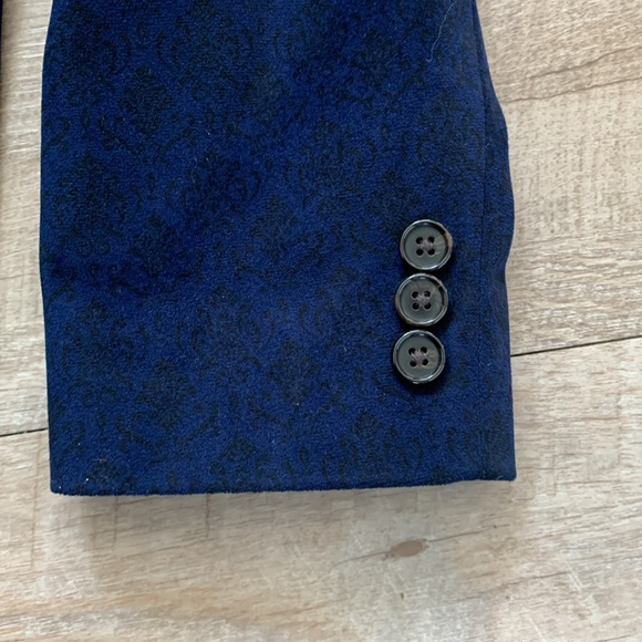 Lauren Ralph Lauren Blue Velvet Blazer - Picture 5 of 15